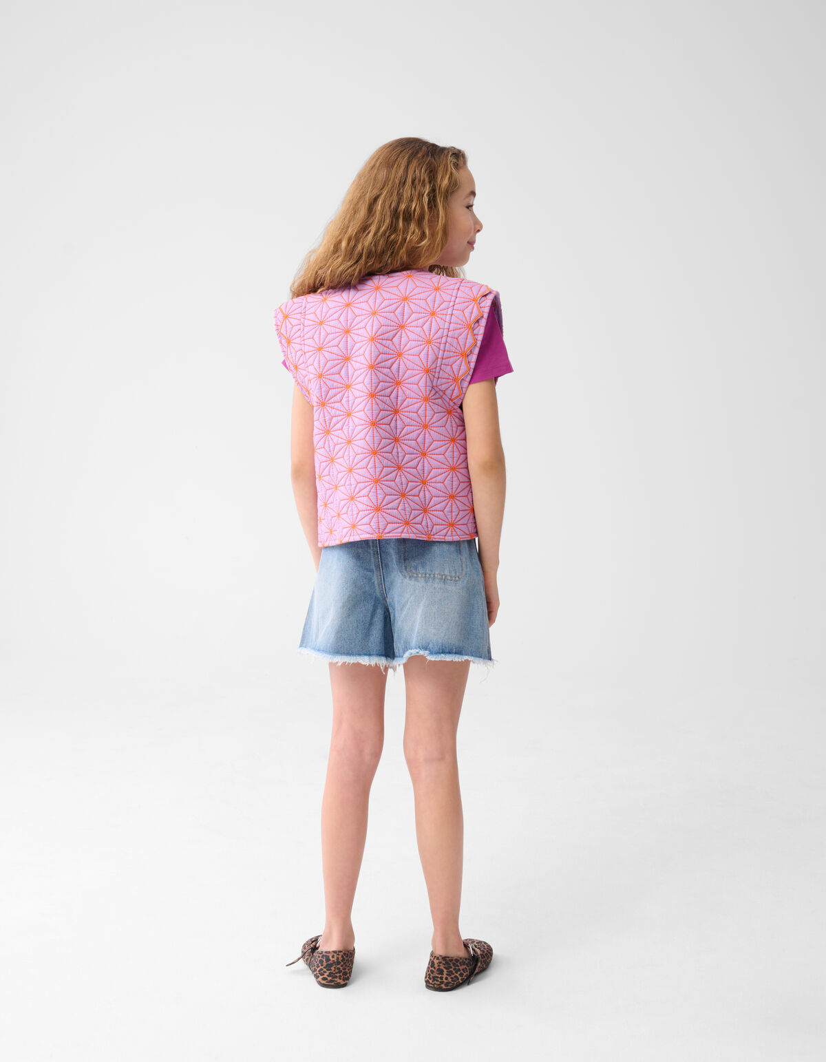 Gilet mit gen&auml;hter Textur Hellviolett SHOEBY GIRLS