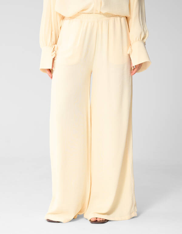 Twist Wide Leg Fit Hose Hellgelb SHOEBY WOMEN