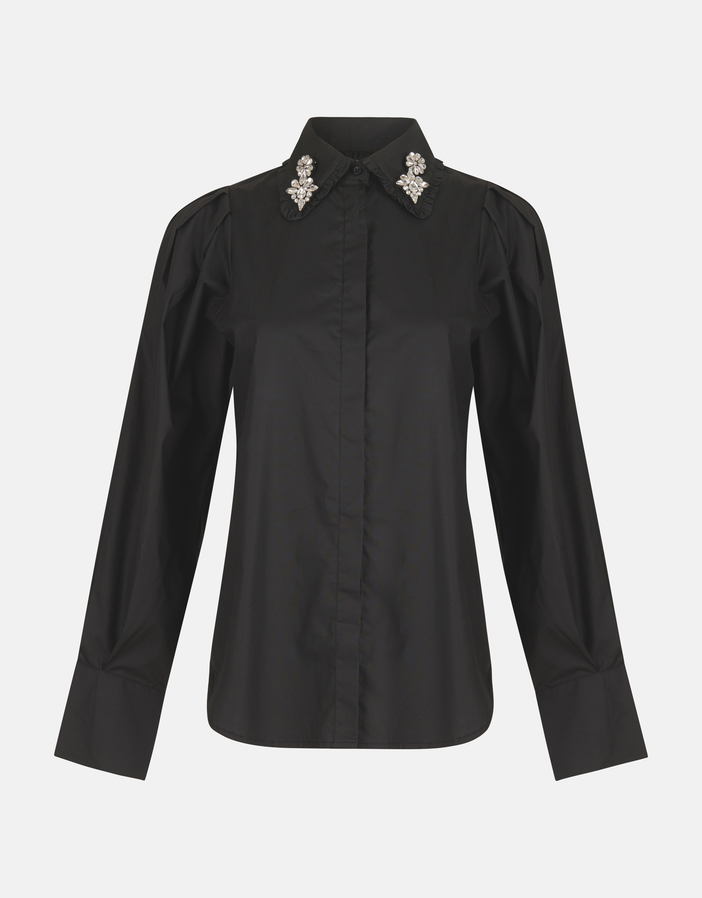Bluse mit Strass-Detail Schwarz SHOEBY WOMEN