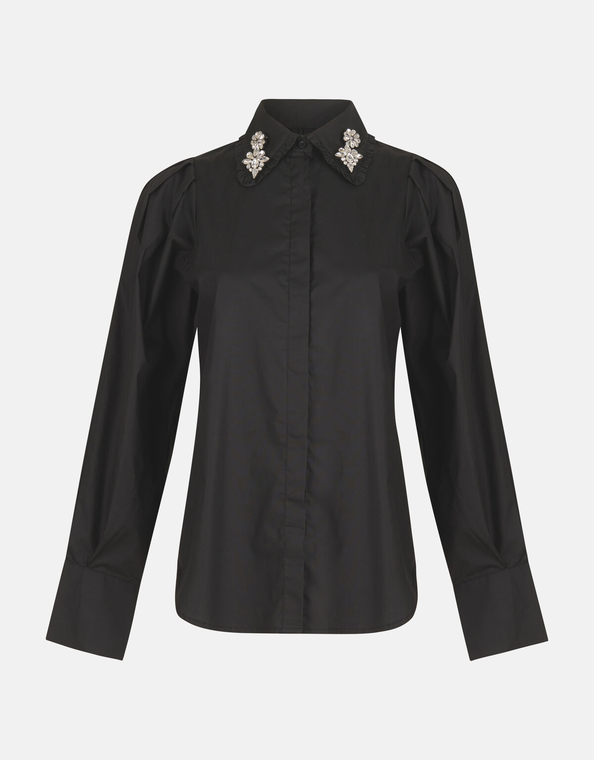 Bluse mit Strass-Detail Schwarz SHOEBY WOMEN