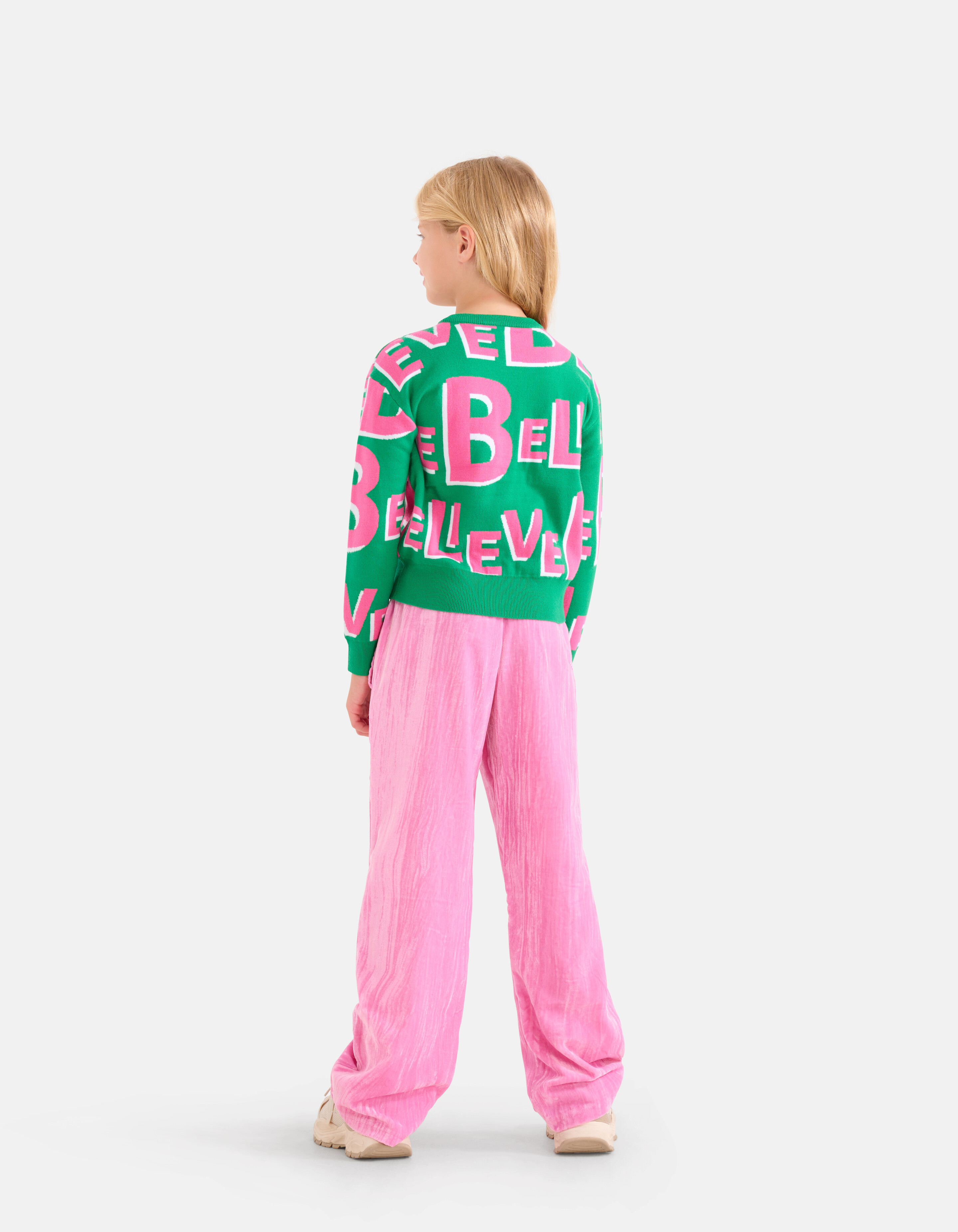 Weit geschnittene Hose aus Samt Rosa SHOEBY GIRLS