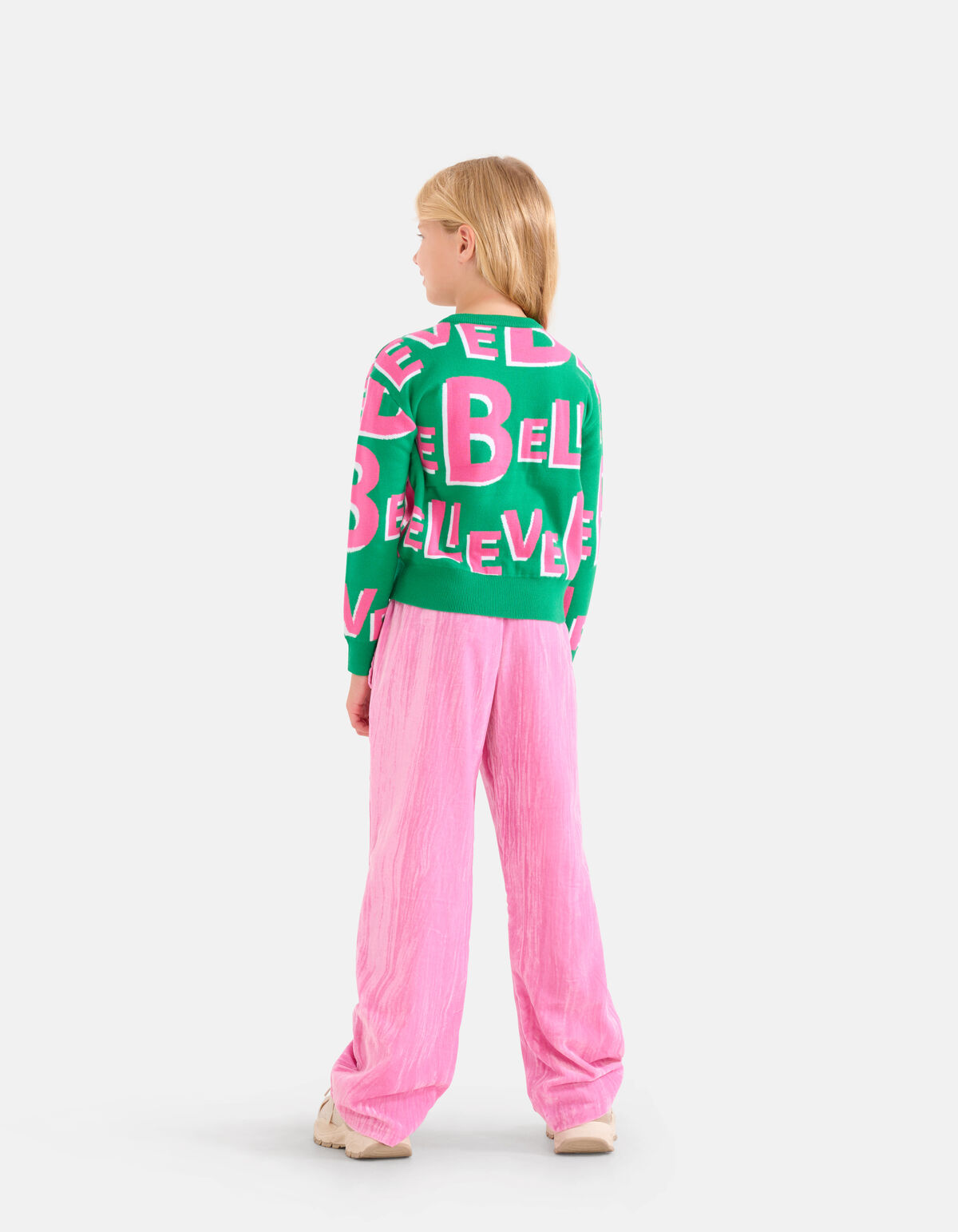 Weit geschnittene Hose aus Samt Rosa SHOEBY GIRLS