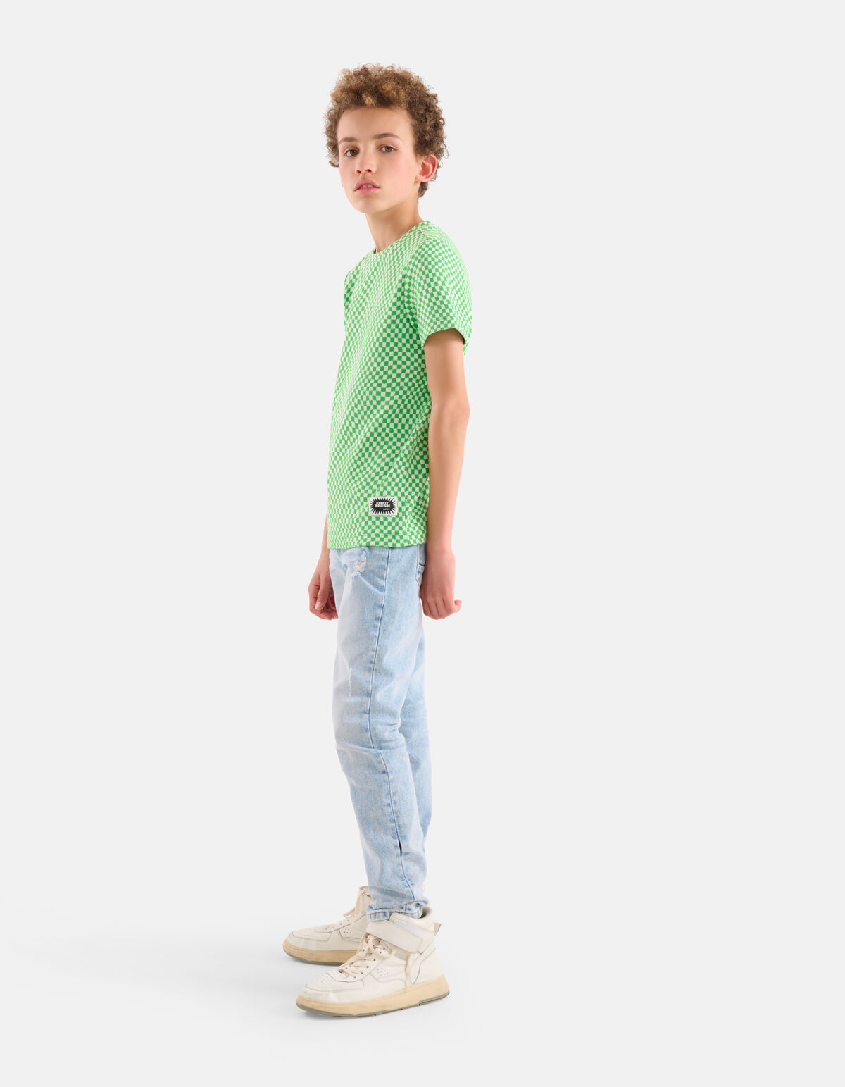 Heavy Block Textur T-Shirt Grün SHOEBY BOYS