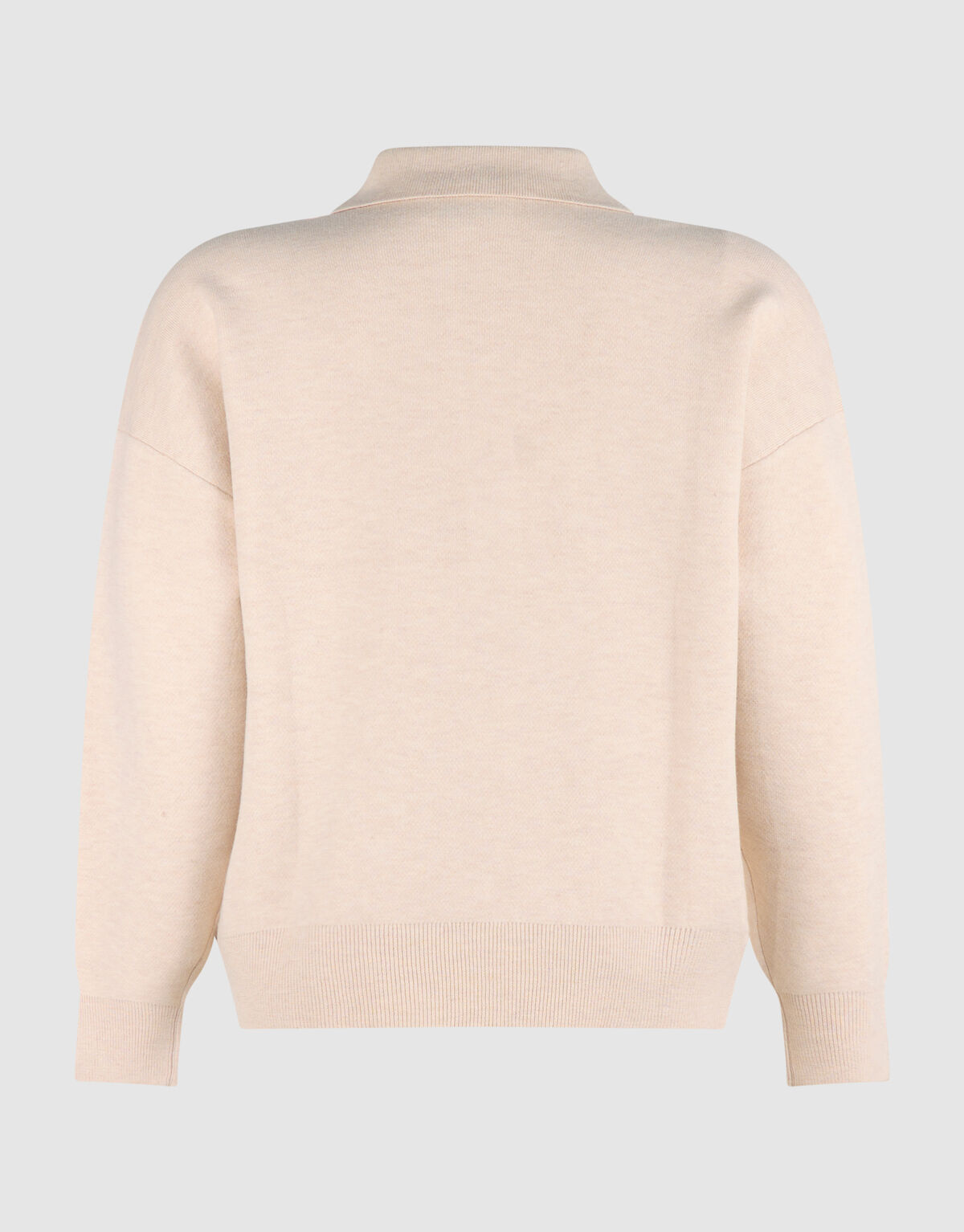 Oversized Polo Strickpullover Ecru SHOEBY WOMEN