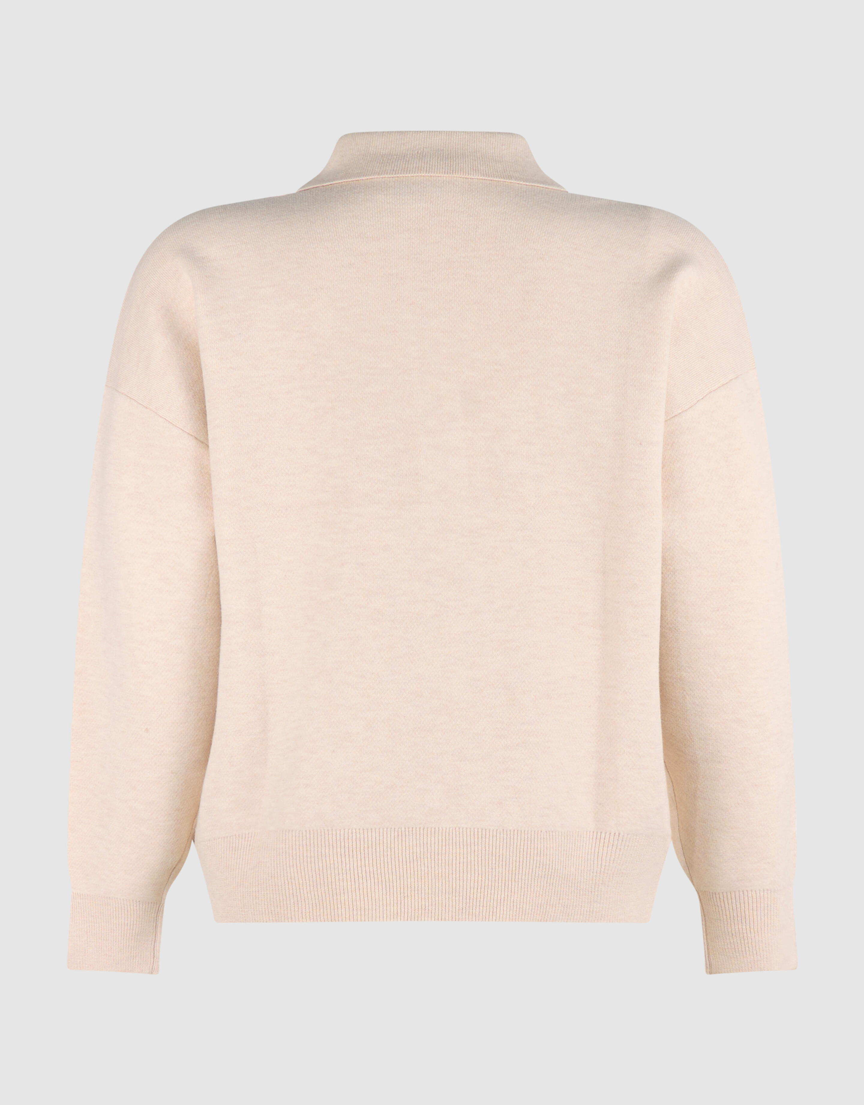 Oversized Polo Strickpullover Ecru SHOEBY WOMEN