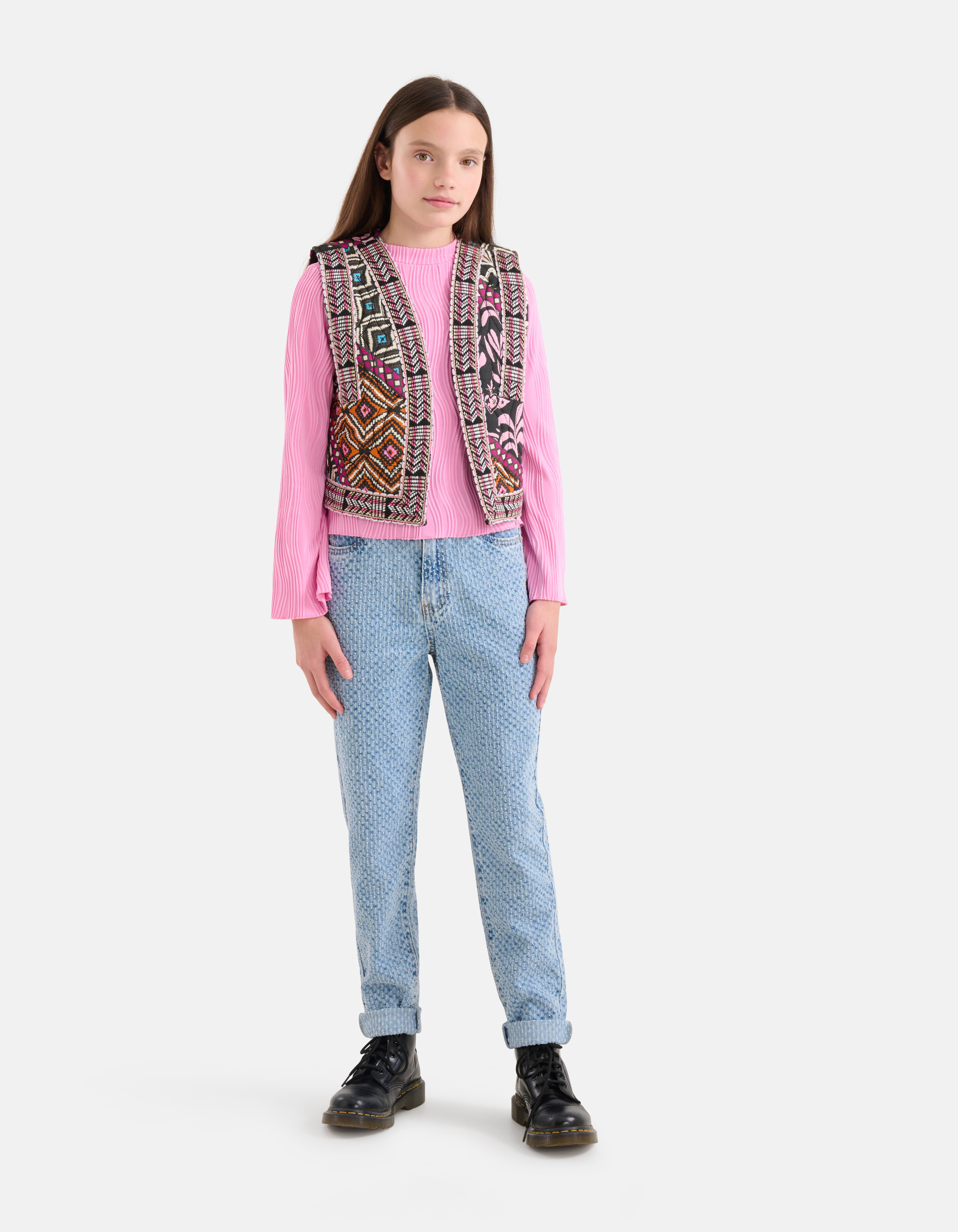 Structure Straight Jeans Gebleicht SHOEBY GIRLS