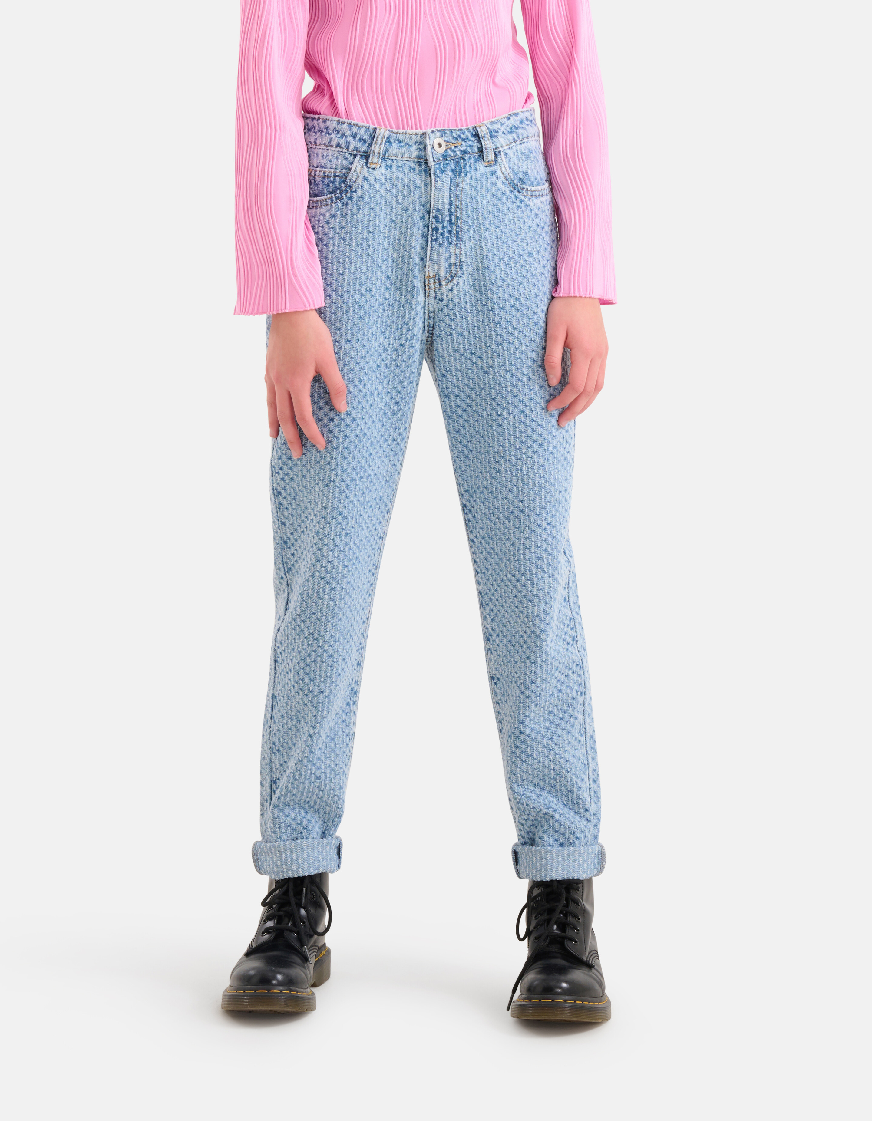 Structure Straight Jeans Gebleicht SHOEBY GIRLS