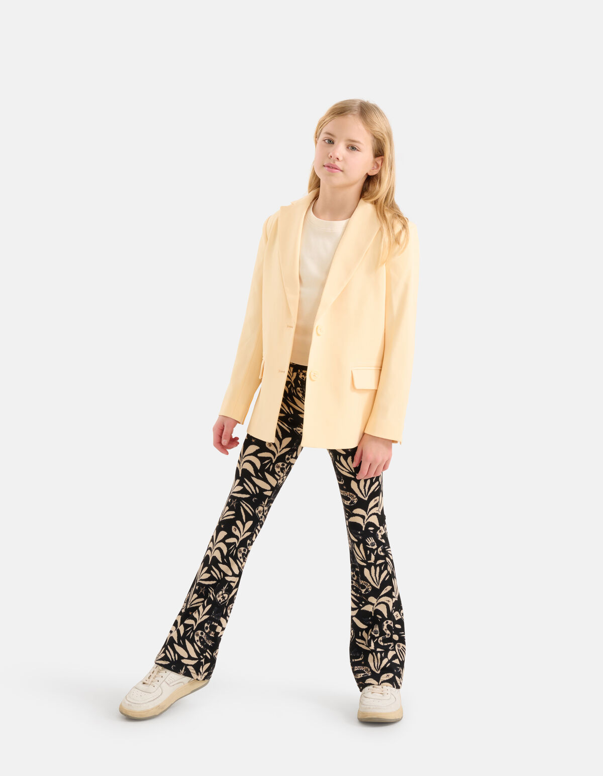 Graphic Flared Legging Schwarz/Beige SHOEBY GIRLS