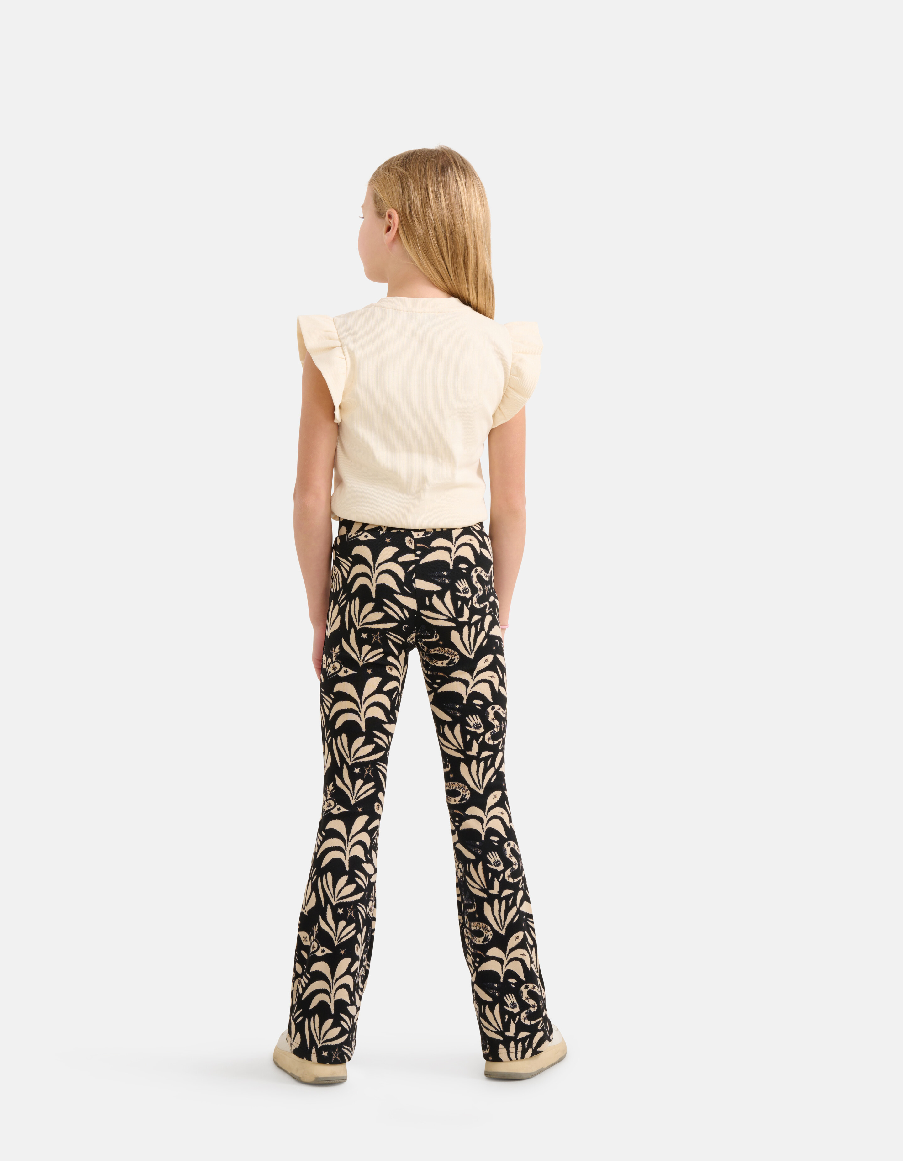 Graphic Flared Legging Schwarz/Beige SHOEBY GIRLS