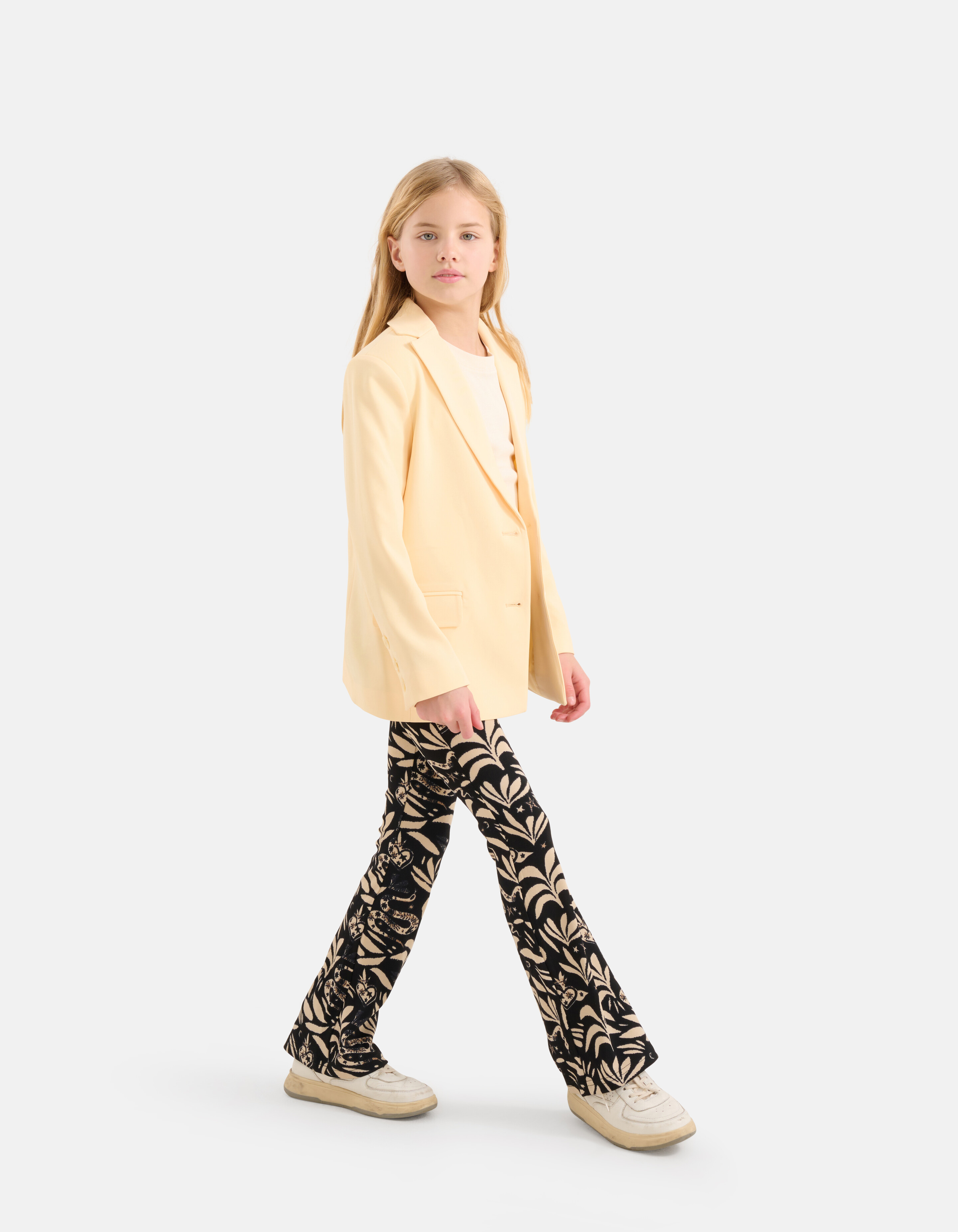 Graphic Flared Legging Schwarz/Beige SHOEBY GIRLS